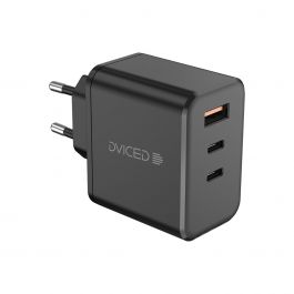 Adaptor priza Dviced 140W GaN 2 USB-C, USB-A EU - Negru