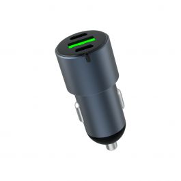 Incarcator auto Dviced Car charger 60W 1 USB-A, 2 USB-C - Gri