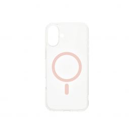 Husa de protectie Dviced cu Magsafe pentru iPhone 16, Roz Transparent