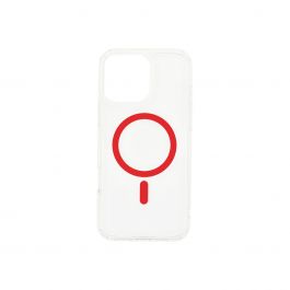 Husa de protectie Dviced cu Magsafe pentru iPhone 16 Pro Max, Rosu Transparent