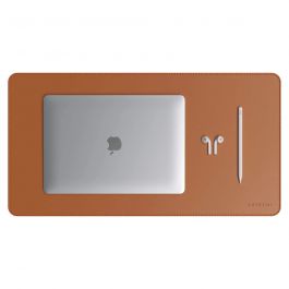Mousepad Satechi DeskMate, Piele ecologica, Maro