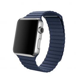 Curea Apple Watch 42mm Midnight Blue Leather Loop - Large