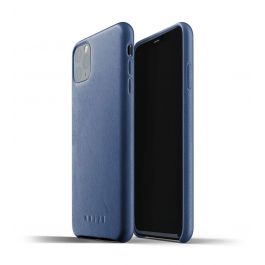 Husa de protectie Mujjo pentru iPhone 11 Pro Max, Piele, Monaco Blue