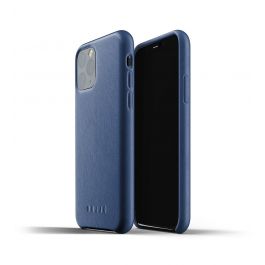 Husa de protectie Mujjo pentru iPhone 11 Pro, Piele, Monaco Blue