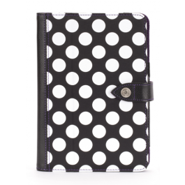 Griffin Back Bay Polka, Folio for iPad mini, Saffron - Black/White/Purple