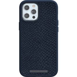 Husa de protectie Njord pentru iPhone 12 Pro Max, Piele, Albastru