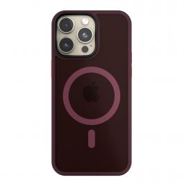 Husa de protectie NEXT ONE Mist Shield cu MagSafe pentru iPhone 15 Pro Max, Roșu Vișiniu