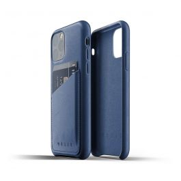 Husa de protectie Mujjo tip portofel pentru iPhone 11 Pro, Piele, Monaco Blue