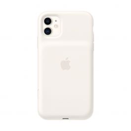 Husa de protectie Apple cu baterie pentru iPhone 11, Alb