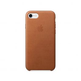 Husa de protectie Apple pentru iPhone 7, Piele, Saddle Brown