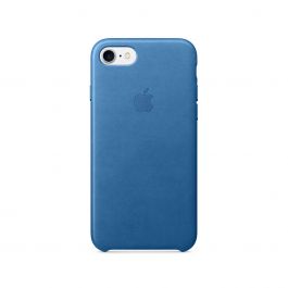 Husa de protectie Apple pentru iPhone 7, Piele, Sea Blue