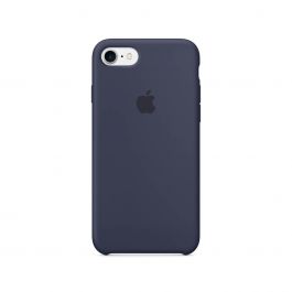 Husa de protectie Apple pentru iPhone 7, Silicon, Albastru intunecat