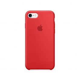 Husa de protectie Apple pentru iPhone 7, Silicon, Rosu