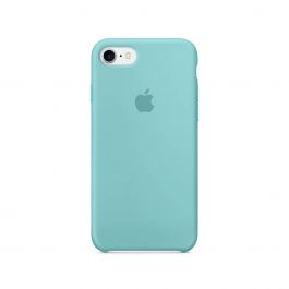 Husa de protectie Apple pentru iPhone 7, Silicon, Sea Blue