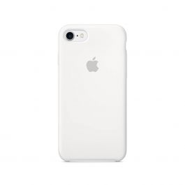 Husa de protectie Apple pentru iPhone 7, Silicon, Alb