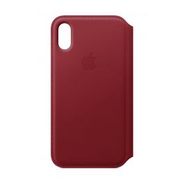 Husa de protectie Apple Folio pentru iPhone Xs, Piele, (PRODUCT)RED
