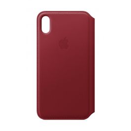 Husa de protectie Apple folio pentru iPhone Xs max, Piele - (PRODUCT)RED