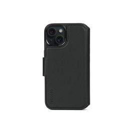 Husa de protectie Decoded cu portofel detasabil iPhone 15, Piele, Negru