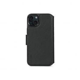 Husa de protectie Decoded cu portofel detasabil iPhone 15 Plus, Piele, Negru