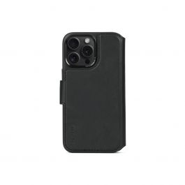 Husa de protectie Decoded cu portofel detasabil iPhone 15 Pro Max, Piele, Negru