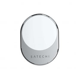 Încărcător Satechi auto wireless magnetic, Argintiu