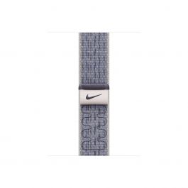 Curea Apple pentru Apple Watch 46mm Nike Sport Loop, Grey/Blue Nike Sport Loop