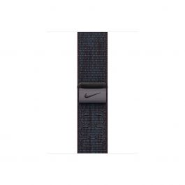 Curea Apple pentru Apple Watch 46mm Nike Sport Loop, Black/Blue Nike Sport Loop