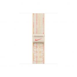 Curea Apple pentru Apple Watch 42mm Nike Sport Loop, Starlight/Pink Nike Sport Loop