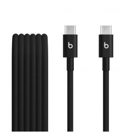 Cablu Beats USB-C la USB-C de 1,5 m, Woven, Negru