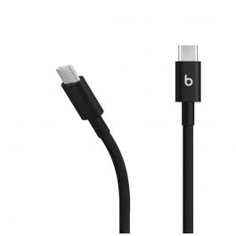 Pachet Cablu Beats USB-C la USB-C de 1,5 m, Woven, Negru (2 cabluri)