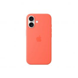 Husa de protectie Apple cu MagSafe pentru iPhone 16, Silicon, Tangerine (SEASONAL)