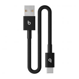 Cablu Beats USB-A la USB-C de 20 cm, Woven, Negru