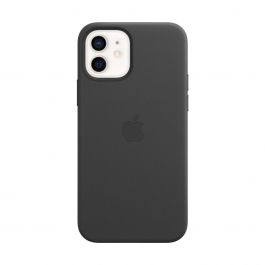 Husa de protectie Apple cu MagSafe pentru iPhone 12 / iPhone 12 Pro, Piele, Negru