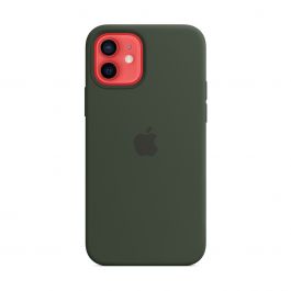 Resigilat: Husa de protectie Apple cu MagSafe pentru iPhone 12 / iPhone 12 Pro, Silicon, Cypress Green