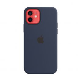 Husa de protectie Apple cu MagSafe pentru iPhone 12 / iPhone 12 Pro, Silicon, Deep Navy