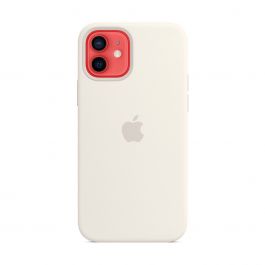 Husa de protectie Apple cu MagSafe pentru iPhone 12 / iPhone 12 Pro, Silicon, Alb
