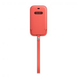 Husa de protectie Apple Sleeve cu MagSafe pentru iPhone 12 Mini, Piele, Pink Citrus