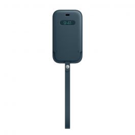 Husa de protectie Apple Sleeve cu MagSafe pentru iPhone 12 Mini, Piele, Baltic Blue