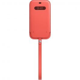 Husa de protectie Apple Sleeve cu MagSafe pentru iPhone 12 Pro Max, Piele, Pink Citrus
