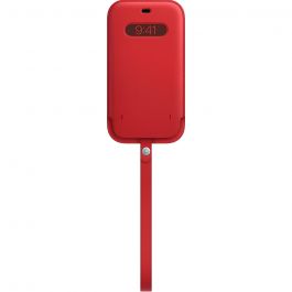 Husa de protectie Apple Sleeve cu MagSafe pentru iPhone 12 Pro Max, Piele, (PRODUCT)RED