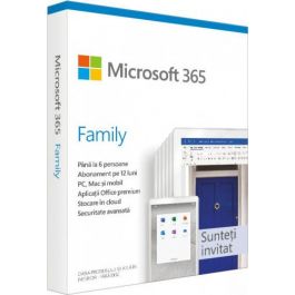 Microsoft 365 Family English EuroZone Subscriptie 1an - 6 utilizatori