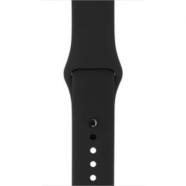 Curea Apple Watch 38mm Black Sport with Space Grey Stainless Steel Pin