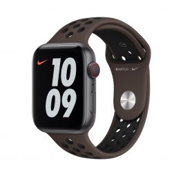 Apple Watch 44mm Nike Band: Ironstone/Black Nike Sport Nike Band - Regular (Seasonal Spring2021)