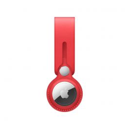 Breloc Apple pentru AirTag Key Ring Piele, (PRODUCT)RED
