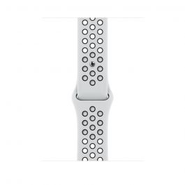 Curea Apple pentru Apple Watch 45mm Pure Platinum/Black Nike Sport Band - Regular