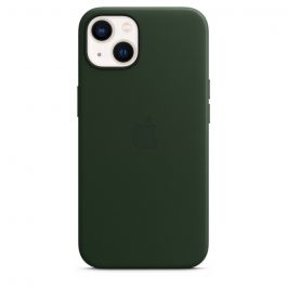 Husa de protectie Apple cu MagSafe pentru iPhone 13, Piele, Sequoia Green