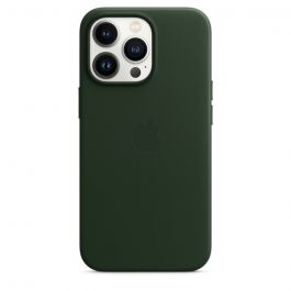 Husa de protectie Apple cu MagSafe pentru iPhone 13 Pro, Piele, Sequoia Green