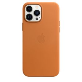 Husa de protectie Apple cu MagSafe pentru iPhone 13 Pro Max, Piele, Golden Brown