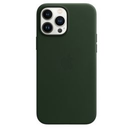 Husa de protectie Apple cu MagSafe pentru iPhone 13 Pro Max, Piele, Sequoia Green