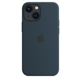 Husa de protectie Apple cu MagSafe pentru iPhone 13 Mini, Silicon, Abyss Blue